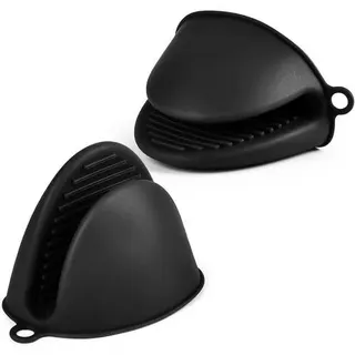 1 Paar hitzebeständige Silikon Ofenhandschuhe Mini Topflappen BBQ