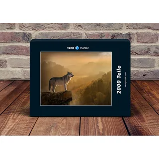 VERO PUZZLE 61328 Tierwelt - Wolf, 2000 Teile in hochwertiger, cellophanierter Puzzle-Schachtel