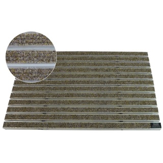 Fußmatte Emco Eingangsmatte DIPLOMAT 12mm, Rips Sand, Emco, rechteckig, Höhe: 12 mm, Größe: 590x390 mm, für Innen- und überdachten Außenbereich 59 cm x 39 cm x 12 mm