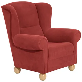 Max Winzer® Ohrensessel Monarch, Flachgewebe rot