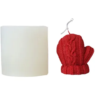 Tuzsocr Kerzenformen 3D Weihnachtshandschuhe Silikonform Kerzenform, Herbstdeko Form, Kerzengießform Weihnachten Für Herstellung Kerzen, Aromasteinen, Schokolade, Seife Für Weihnachten Und Partys