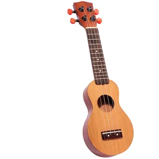 SOIMISS 4 Saiten Mini Pocket Ukulele aus Massivem Fichtenholz mit Rücken und Zargen Saitiges Saiteninstrument mit Schallloch Kompakt und Leicht für Reisen Geeignet für Anfänger