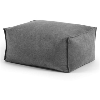 mokebo Pouf »Der Ruhepouf«, Sitzhocker, Bodenkissen, Fußhocker, Sitzkissen eckig in grau, schwarz grau 35 cm