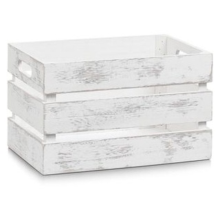 Zeller Holzkiste 15130 Aufbewahrungskiste, Holz, weiß, 31 x 21 x 19,5cm, Vintage
