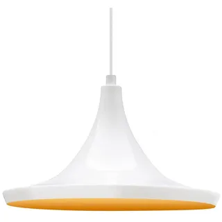 Bamyum Pendelleuchte Bamyum Genisy Pendelleuchte 31 cm Metall E27 Moderne Lampe, ohne Leuchtmittel weiß Ohne Holz
