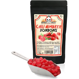 No.01 Chili Himbeer Bonbon - zuckerfrei extra scharf - 200g im Zip Beutel
