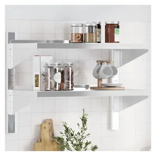 vidaXL Wandregal 75 x 40 x 60 cm Silber
