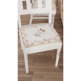 PETTI Artigiani Italiani - Sitzkissen für Küchenstuhl mit Gummizug, 6 Stück, Kissenbezüge aus Mikrofaser, Stuhlbezug mit Feder, Herbst-Design, 100% Made in Italy