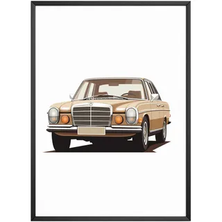 MJ-Graphics - Auto-Poster "Mercedes Oldtimer" - Bild mit schönem Auto Klassiker | Wandbild Din A4 in Galerie Qualität mit extra dickem 300g Posterpapier - FineArt Kunstdruck ohne Bilderrahmen
