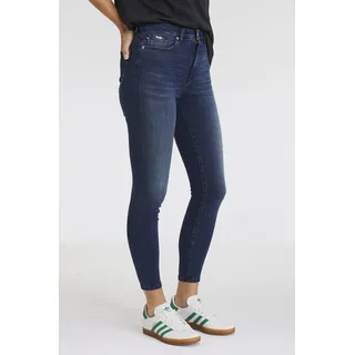Slim-fit-Jeans BOSS ORANGE "MAYE SUP S C HR BC Premium Damenmode" Gr. 28, N-Gr, blau (open blue464) Damen Jeans Röhrenjeans mit schmalem Bein