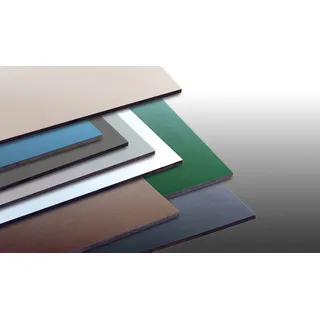 HPL Platten 6 mm - 1300 x 2800 mm Schichtstoffplatten in Weiß / Braun / Anthrazit / Grün / Hellgrau / Grau / Beige / Blau - wetterfeste Vollkernplatte