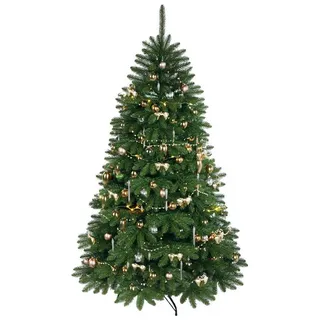 QLS Künstlicher Weihnachtsbaum NK10, Fichtenbaum, Tannenbaum mit Ständer 150-220 cm Christbaum Wohnzimmer 150 cm