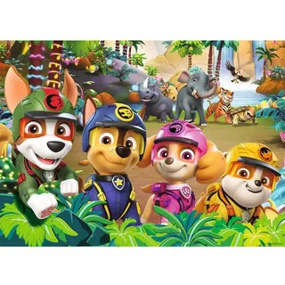 Nathan - Kinderpuzzle - 45 Teile - Im Herzen des Dschungels - Paw Patrol - Mädchen oder Junge ab 5 Jahren - Hochwertiges Puzzle - Dicker und widerstandsfähiger Karton - Action & Adventure - 86216