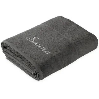 Moeve Saunatuch Frottana Pearl, Dunkelgrau, Textil, Uni, 80x200 cm, Oeko-Tex® Standard 100, saugfähig, strapazierfähig, angenehm weich, hochwertige Qualität, schadstoffgeprüft, Freizeit, Wellness, Saunatücher