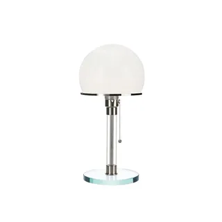 LZL Tischlampe Bauhaus Stil Einfache Tischlampe, Moderne Kunst Schreibtisch Licht Schlafzimmer Wohnzimmer Dekor Bettwohnlampen, Weißer Glas Lampenschirm, 18 x 38 cm Schreibtischlampe
