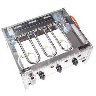 Apex Digital 55510 Edelstahl Gasbräter 10 kW weiß
