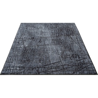 Teppich MERINOS "Elis Plus 6500" Teppiche Gr. B/L: 160 cm x 230 cm, 12 mm, 1 St., grau (anthrazit) Esszimmerteppiche