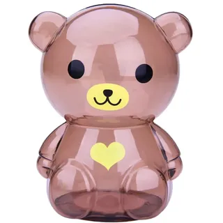 ISAKEN Transparent Sparschwein Bär Spardose Tragbare Kinder Münze Sparschwein Sparbüchse Cartoon Schwein Panda Frosch Sparschwein Münze Sparbüchse Piggies Bank Münzfach für Kinder Geschenk