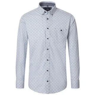 CasaModa Freizeithemd Print Blau L