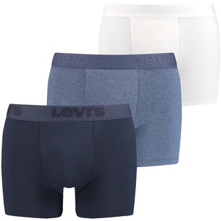 LEVI ́S Herren Boxer - Premium Boxer, Cotton Stretch, 3er Pack Blau/Weiß S