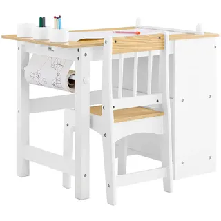 SoBuy Kindersitzgruppe KMB60 80 x 66 x 50 cm Kiefer weiß