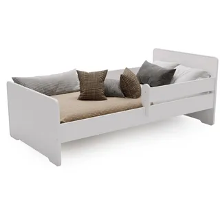 Kobi Kinderbett Max 140 x 70 cm Holz weiß rosa