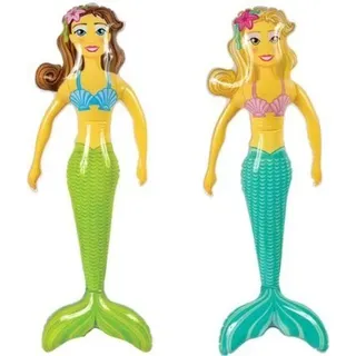 2 Stück ~ Magische aufblasbare Meerjungfrauen – 91,4 cm ~ Partyzubehör/Dekoration/Wasserthema aufblasbar