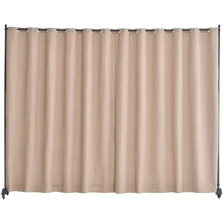 Vevor Raumteiler Trennwand Paravent Stellwand Einzelpanel, Tragbarer Sichtschutz für Büro Schlafzimmer Esszimmer Arbeitszimmer Balkon, Raumtrenner Rollbar (308,5 x 45 x 245,5 cm), Braun