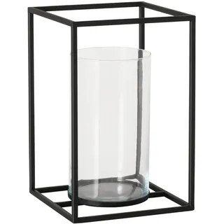 Boltze Windlicht Quantum Metall/Glas Schwarz