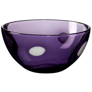 Dessertschale Schale Obstschale Konfektschale Colori One Dot #Violett Weiß Glas 12,5 cm