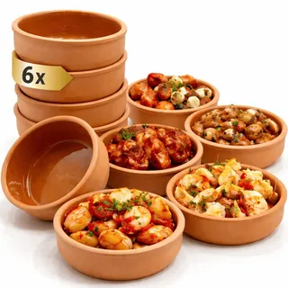Tapas Schalen 6er Set Auflaufformen Tapasschalen Ton Schälchen Tonschalen Ø11,5