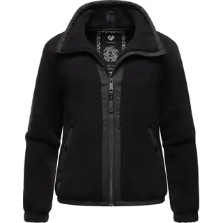 Ragwear Sweatjacke Nordicka Sportliche Kapuzenjacke mit Kunstleder-Elementen schwarz 6XL (52)