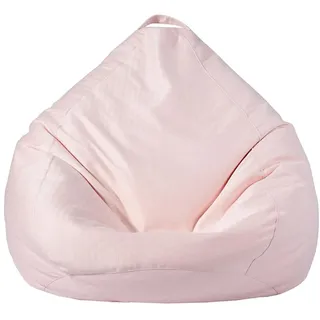 FANSU Sitzsack Einfarbig Sitzsack Ohne Füllung, Sitzsack-Stuhlbezug Indoor Outdoor, Waschbar Sitzsäcke für Kinder Erwachsene, Textile Aufbewahrung (M,Rosa)
