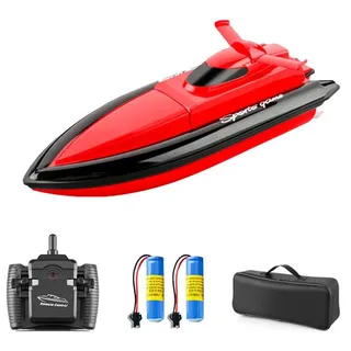 800 ferngesteuerte Boote 2.4G 20km / h RC Boot RC Spielzeug Geschenk fuer Kinder Erwachsene Jungen Maedchen mit Tasche 2 Batterie