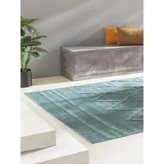 benuta Bonte Outdoor-Teppich 160 x 230 cm Grün/Türkis