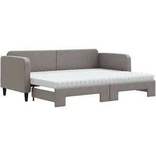 vidaXL Tagesbett Ausziehbar mit Matratzen 1-Sitzer Schwarz