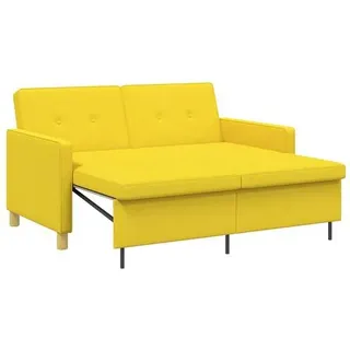 vidaXL Schlafsofa Ausziehbar Helles Gelb Stoff