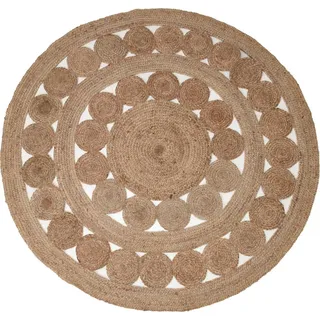 Home Styling Collection Jute-Teppich Ø 150 cm Braun