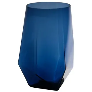 INNA-Glas Tischvase MARSIA aus Glas, blau-klar, 15,5 cm, Ø 10 cm blau