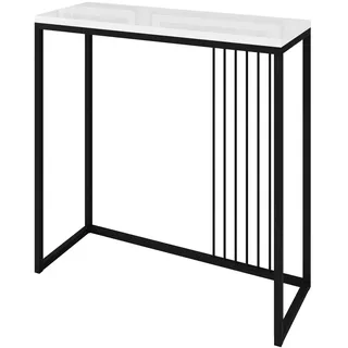 Lookway Konsolentisch PRIME, Beistelltisch mit Oberfläche aus Hochglanz, Breite 80/100 weiß 80 cm