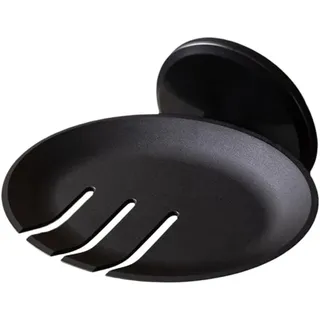 Selbstentleerende Seifenschale Mit Beweglichen Saugnäpfen Zur Wandmontage, Hohles Design Ermöglicht Schnelles Ablaufen Des Wassers, Geeignet Für Badezimmer, Küche, Dusche (schwarz)