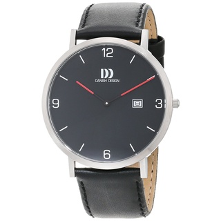 Danish Design Herren Analog Quarz Uhr mit Leder Armband 3314532