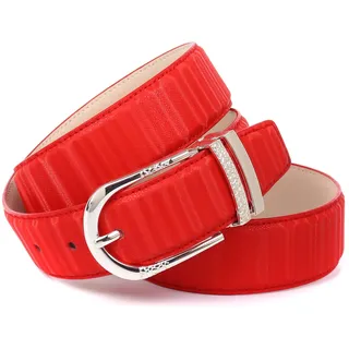 Anthoni Crown Damengürtel Leder rot 75