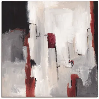 Leinwandbild ARTLAND "Rot an Grau II", grau (farbe bild(er): grau), B:100cm H:100cm, Bilder, Leinwandbild, auf Holzrahmen gespannt