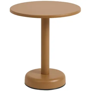Muuto - Linear Steel Outdoor Kaffeetisch, orange, Ø 42 x H 47 cm