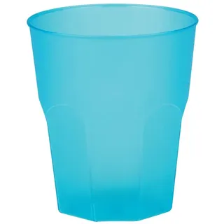20 Mehrweg Becher türkis blau Plastikbecher 250ml Wiederverwendbar Frost bunt