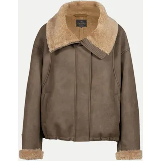 Lammfell-Optik Jacke Alianna Braun XS