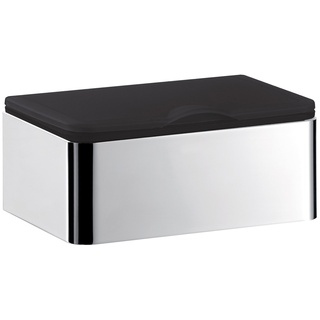 emco System 2 Feuchtpapierbox, Chrom - Feuchtpapierhalter & Behälter für feuchtes Toilettenpapier zur Wandmontage zum Schrauben - Box oder Dose