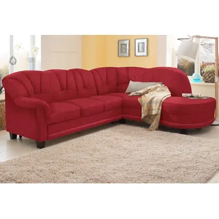 Home Affaire Ecksofa HOME AFFAIRE "Camelita, Landhaus Sofa, 2 Varianten: Recamiere- oder Ottomane, L-Form", rot (bordeaux), B:231cm H:86cm T:81cm, MELROSE/Struktur (100% Polyester);Microfaser PRIMABELLE (100% Polyester);MELROSE (100% Polyester), Sofas, Ecksofa, 