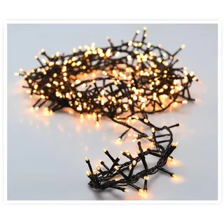Spetebo LED Büschel Cluster Lichterkette warm weiß - 24 m / 1200 LED - Weihnachtsbaum Garten Deko Beleuchtung IP44 mit Stromkabel - Weihnachtsbeleuchtung für Innen + Außen